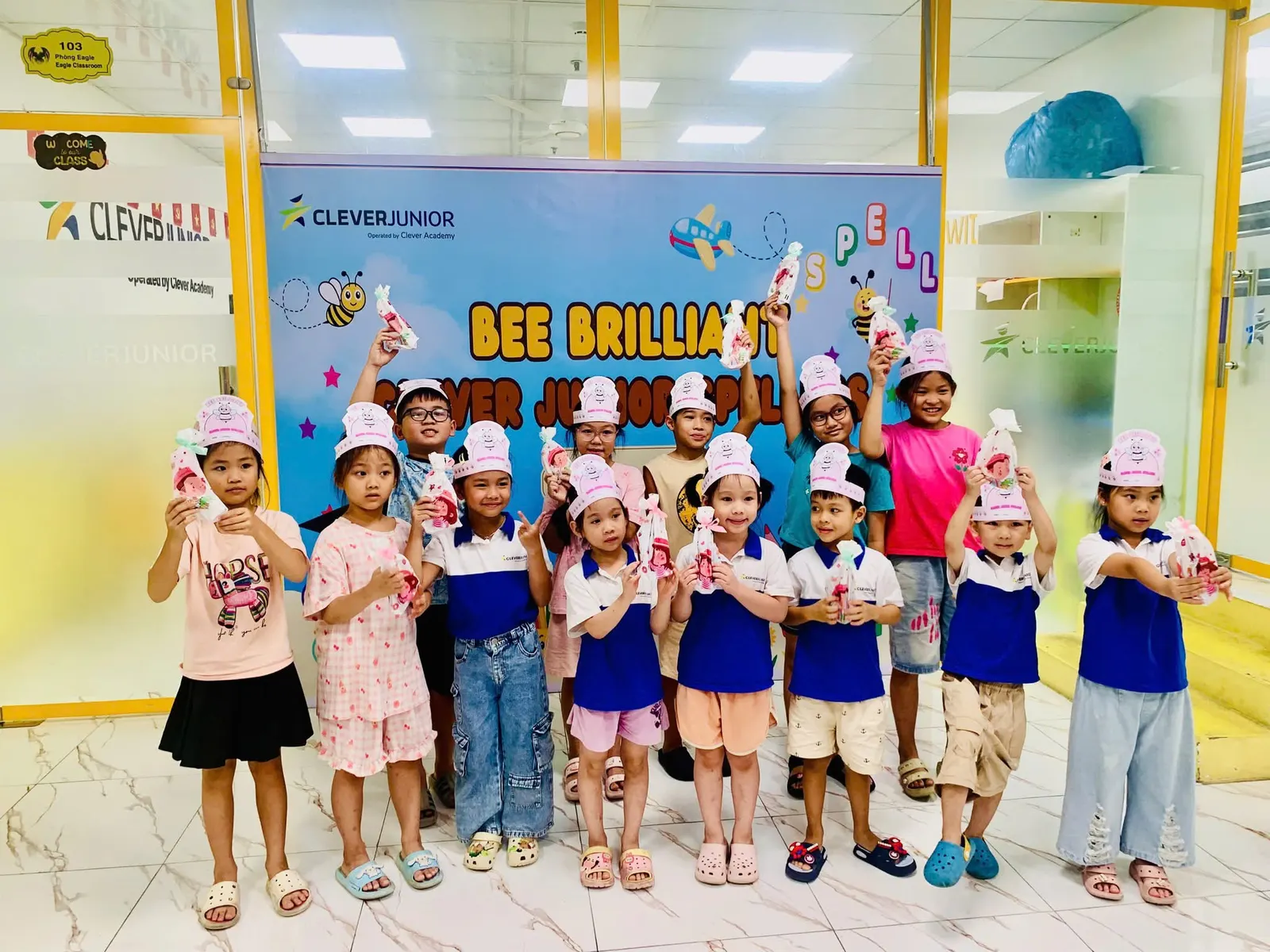 Students at the Bee Brilliant spelling day